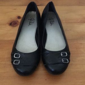 Black Ballet Flats w/ buckle